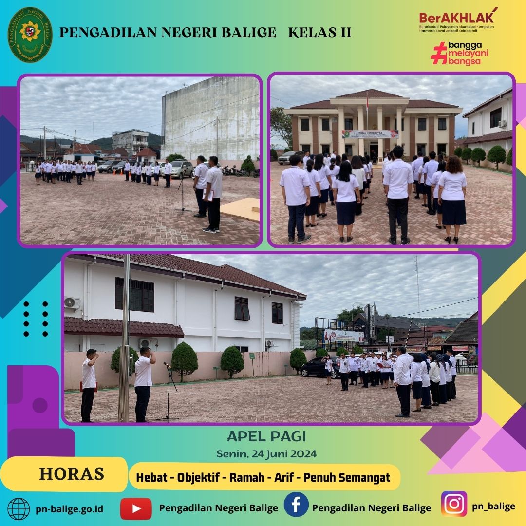 APEL PAGI PN BALIGE PADA HARI SENIN, 24 JUNI  2024